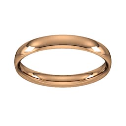 08308459 - 3mm Traditional Court Standard Wedding Ring In 9 Carat Rose Gold