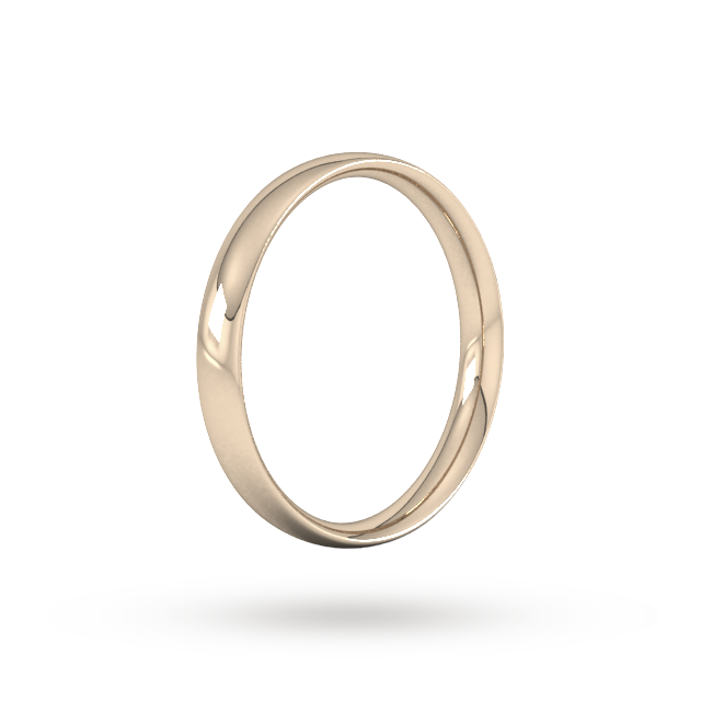 Goldsmiths 3mm Traditional Court Standard Wedding Ring In 9 Carat Rose Gold