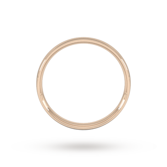Goldsmiths 3mm Traditional Court Standard Wedding Ring In 9 Carat Rose Gold