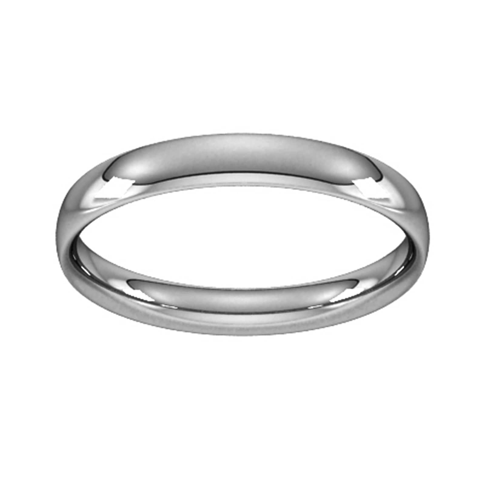Goldsmiths 3mm Traditional Court Standard Wedding Ring In 18 Carat White Gold Goldsmiths 3mm Traditional Court Standard Wedding Ring In 18 Carat White Gold