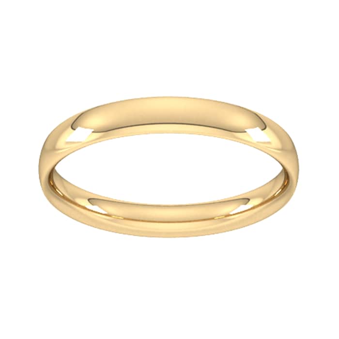 Goldsmiths 3mm Traditional Court Standard Wedding Ring In 18 Carat Yellow Gold
