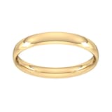 Goldsmiths 3mm Traditional Court Standard Wedding Ring In 18 Carat Yellow Gold