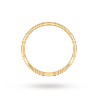 Goldsmiths 3mm Traditional Court Standard Wedding Ring In 18 Carat Yellow Gold