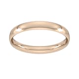 Goldsmiths 3mm Traditional Court Standard Wedding Ring In 18 Carat Rose Gold