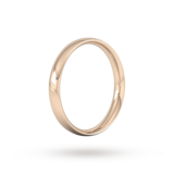 Goldsmiths 3mm Traditional Court Standard Wedding Ring In 18 Carat Rose Gold - Ring Size O