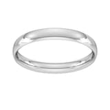 Goldsmiths 3mm Traditional Court Standard Wedding Ring In 950 Palladium