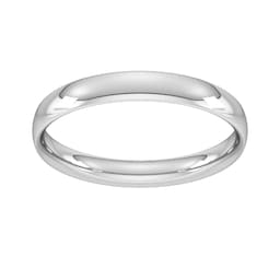 08308463 - 3mm Traditional Court Standard Wedding Ring In 950 Palladium