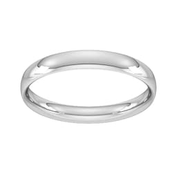 08308464 - 3mm Traditional Court Standard Wedding Ring In Platinum