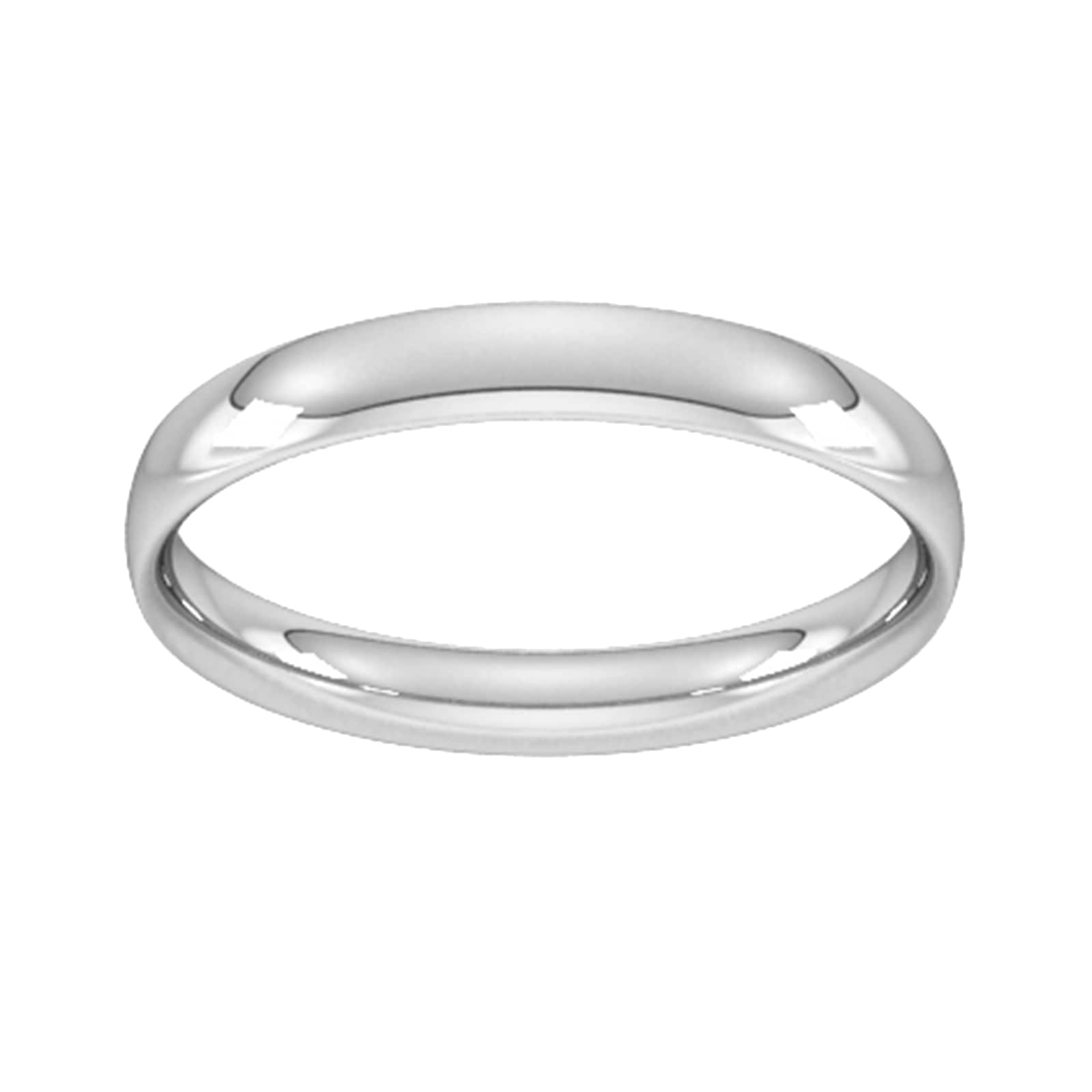 Goldsmiths 3mm Traditional Court Standard Wedding Ring In Sterling Silver Goldsmiths 3mm Traditional Court Standard Wedding Ring In Sterling Silver