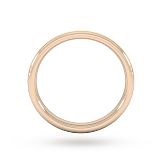 Goldsmiths 3mm Traditional Court Standard Matt Finished Wedding Ring In 18 Carat Rose Gold