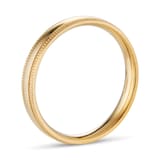 Goldsmiths 3mm Traditional Court Standard Milgrain Edge Wedding Ring In 9 Carat Yellow Gold - Ring Size N