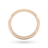 Goldsmiths 3mm Traditional Court Standard Matt Centre With Grooves Wedding Ring In 18 Carat Rose Gold