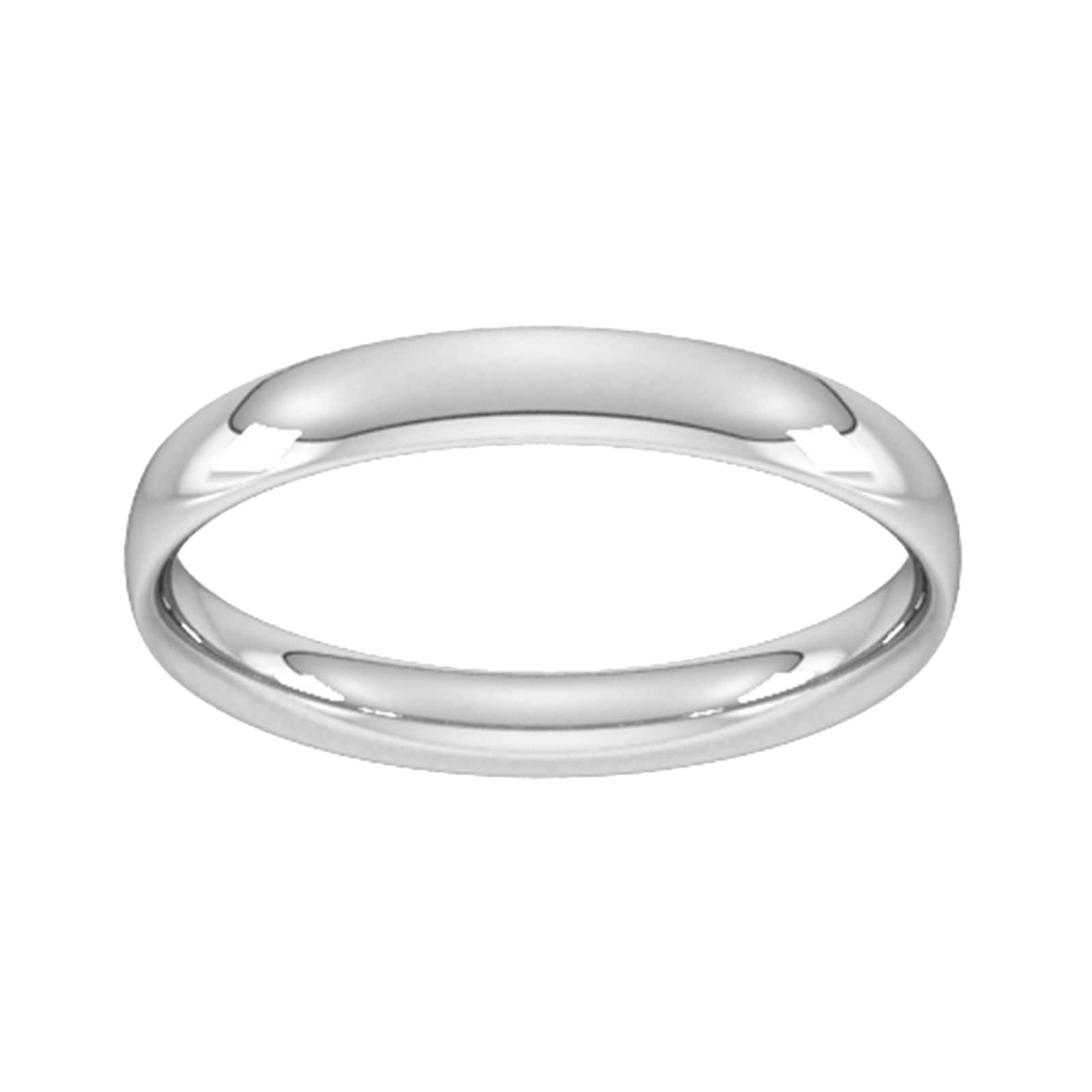 4mm Traditional Court Standard Wedding Ring In 9 Carat White Gold - Ring Size T