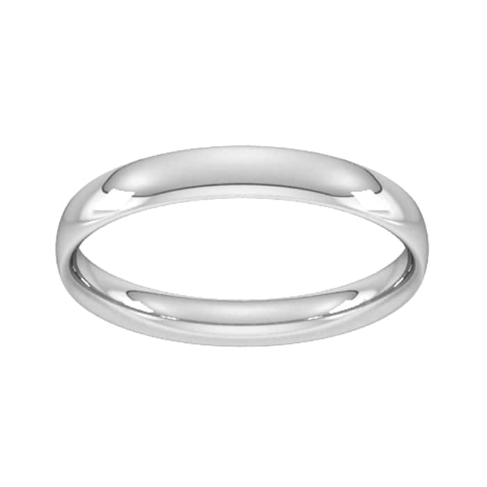 Goldsmiths 4mm Traditional Court Standard Wedding Ring In 9 Carat White Gold