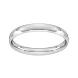 Goldsmiths 4mm Traditional Court Standard Wedding Ring In 9 Carat White Gold
