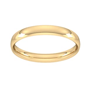 Goldsmiths 4mm Traditional Court Standard Wedding Ring In 9 Carat Yellow Gold