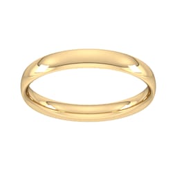 08308499180 - 4mm Traditional Court Standard Wedding Ring In 9 Carat Yellow Gold - Ring Size R