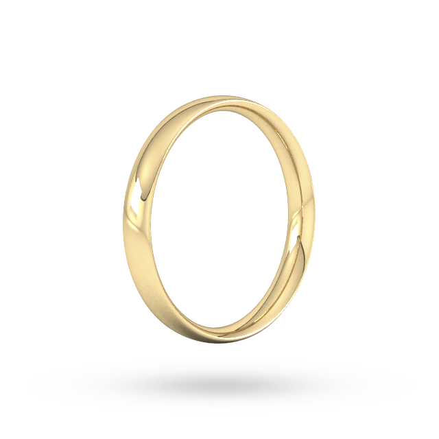Goldsmiths 4mm Traditional Court Standard Wedding Ring In 9 Carat Yellow Gold - Ring Size P