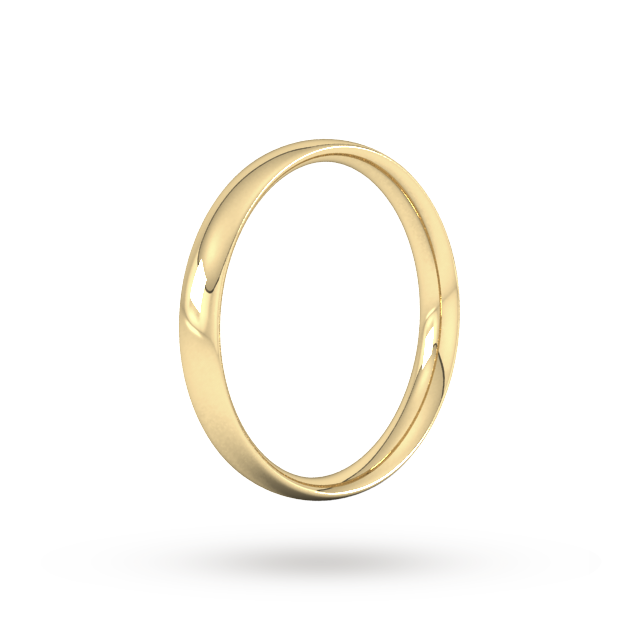 Goldsmiths 4mm Traditional Court Standard Wedding Ring In 9 Carat Yellow Gold