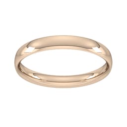 08308500 - 4mm Traditional Court Standard Wedding Ring In 9 Carat Rose Gold