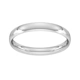 Goldsmiths 4mm Traditional Court Standard Wedding Ring In 18 Carat White Gold