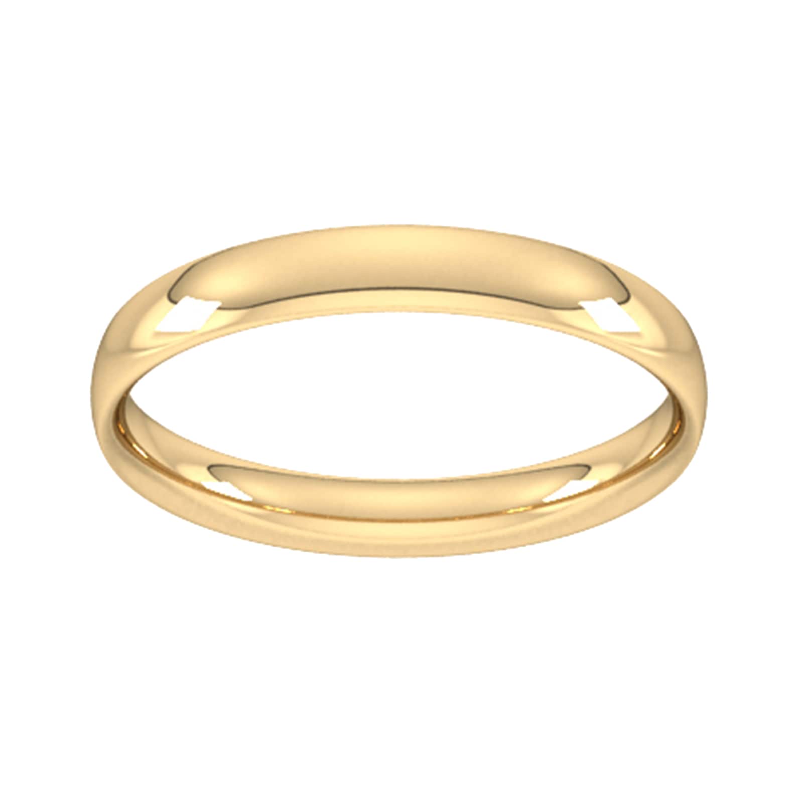 4mm Traditional Court Standard Wedding Ring In 18 Carat Yellow Gold - Ring Size T