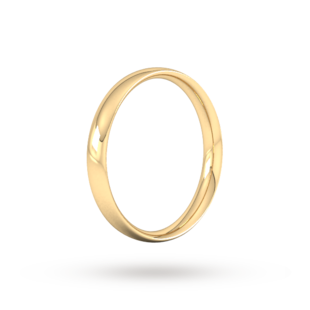 Goldsmiths 4mm Traditional Court Standard Wedding Ring In 18 Carat Yellow Gold