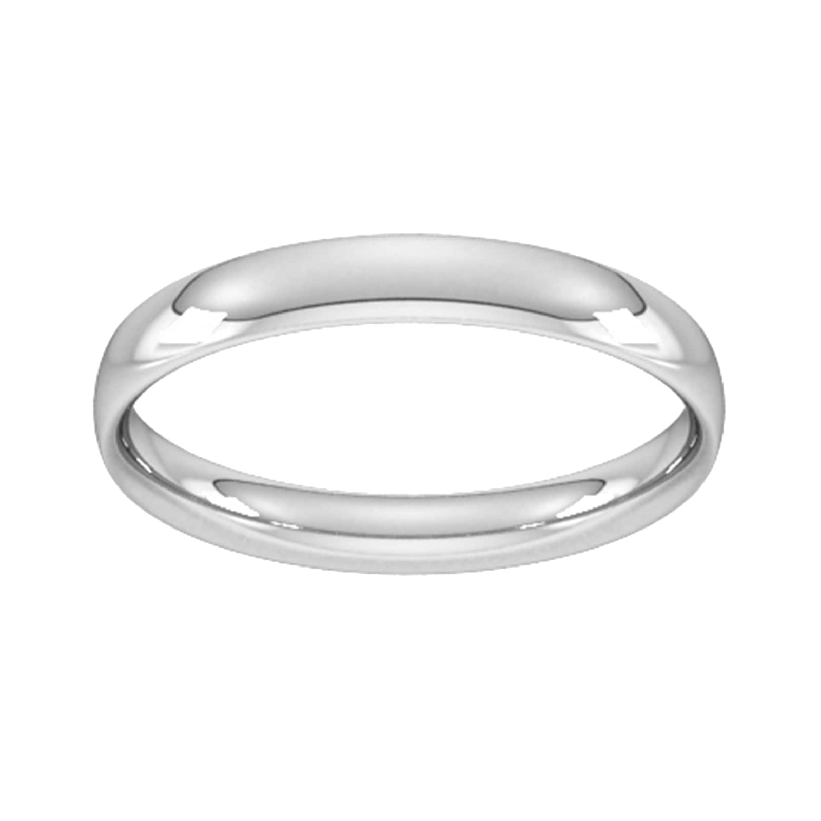 4mm Traditional Court Standard Wedding Ring In Platinum - Ring Size V