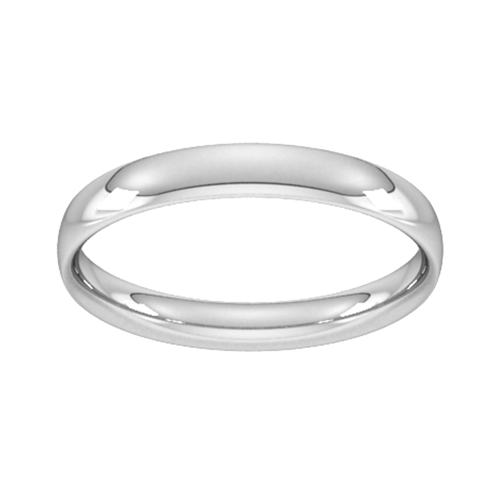 4mm Traditional Court Standard Wedding Ring In Platinum - Ring Size V