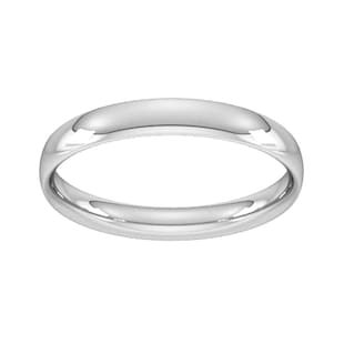 Goldsmiths 4mm Traditional Court Standard Wedding Ring In Platinum