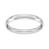 Goldsmiths 4mm Traditional Court Standard Wedding Ring In Platinum - Ring Size T
