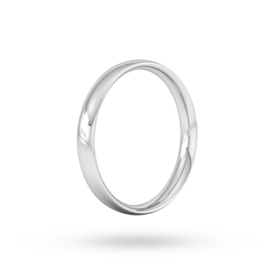 Goldsmiths 4mm Traditional Court Standard Wedding Ring In Platinum