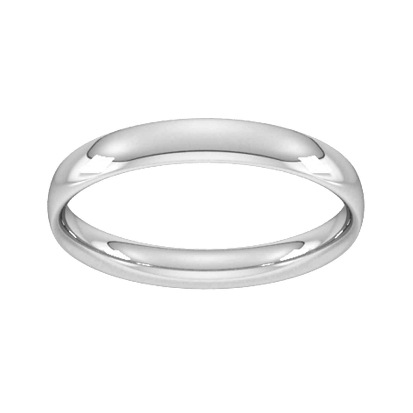 4mm Traditional Court Standard Wedding Ring In Sterling Silver - Ring Size K