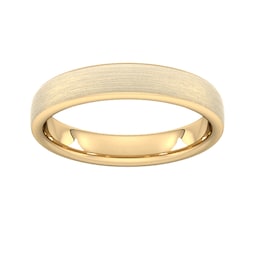 08308532 - 4mm Traditional Court Standard Matt Finished Wedding Ring In 9 Carat Yellow Gold