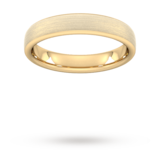 Goldsmiths 4mm Traditional Court Standard Matt Finished Wedding Ring In 18 Carat Yellow Gold