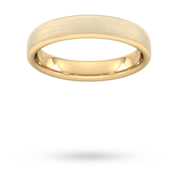 08308535 - 4mm Traditional Court Standard Matt Finished Wedding Ring In 18 Carat Yellow Gold