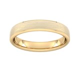 Goldsmiths 4mm Traditional Court Standard Polished Chamfered Edges With Matt Centre Wedding Ring In 9 Carat Yellow Gold