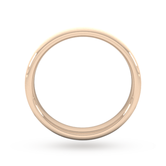 Goldsmiths 4mm Traditional Court Standard Diagonal Matt Finish Wedding Ring In 18 Carat Rose Gold