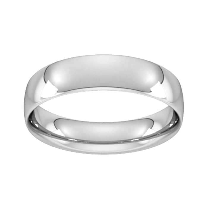 Goldsmiths 5mm Traditional Court Standard Wedding Ring In 9 Carat White Gold - Ring Size Q