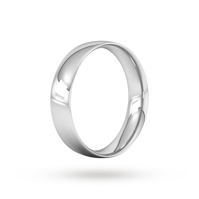 Goldsmiths 5mm Traditional Court Standard Wedding Ring In 9 Carat White Gold Goldsmiths 5mm Traditional Court Standard Wedding Ring In 9 Carat White Gold