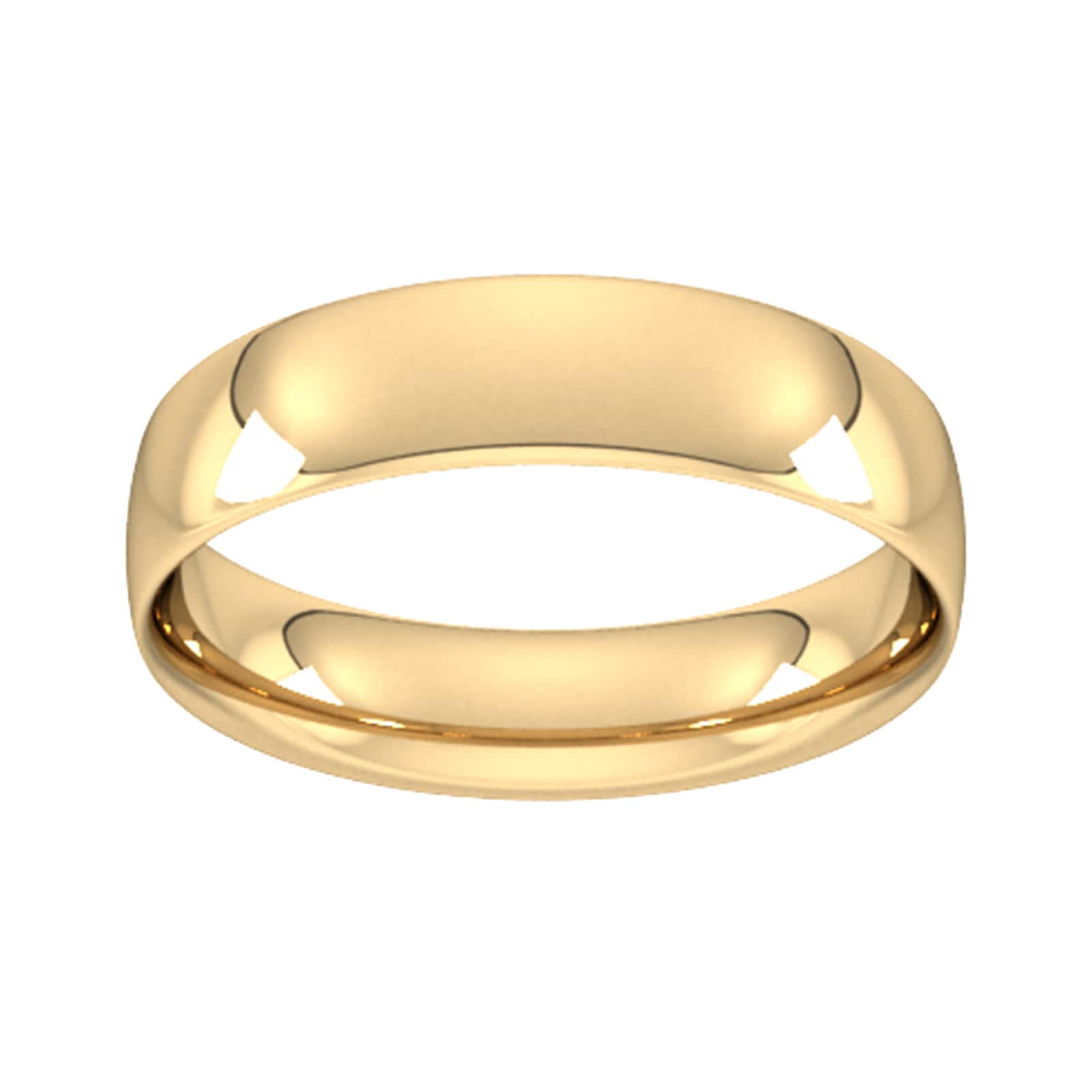 5mm Traditional Court Standard Wedding Ring In 9 Carat Yellow Gold - Ring Size T