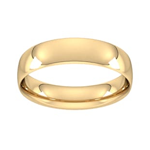 Goldsmiths 5mm Traditional Court Standard Wedding Ring In 9 Carat Yellow Gold