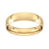 Goldsmiths 5mm Traditional Court Standard Wedding Ring In 9 Carat Yellow Gold - Ring Size Q