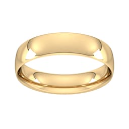 08308596 - 5mm Traditional Court Standard Wedding Ring In 9 Carat Yellow Gold