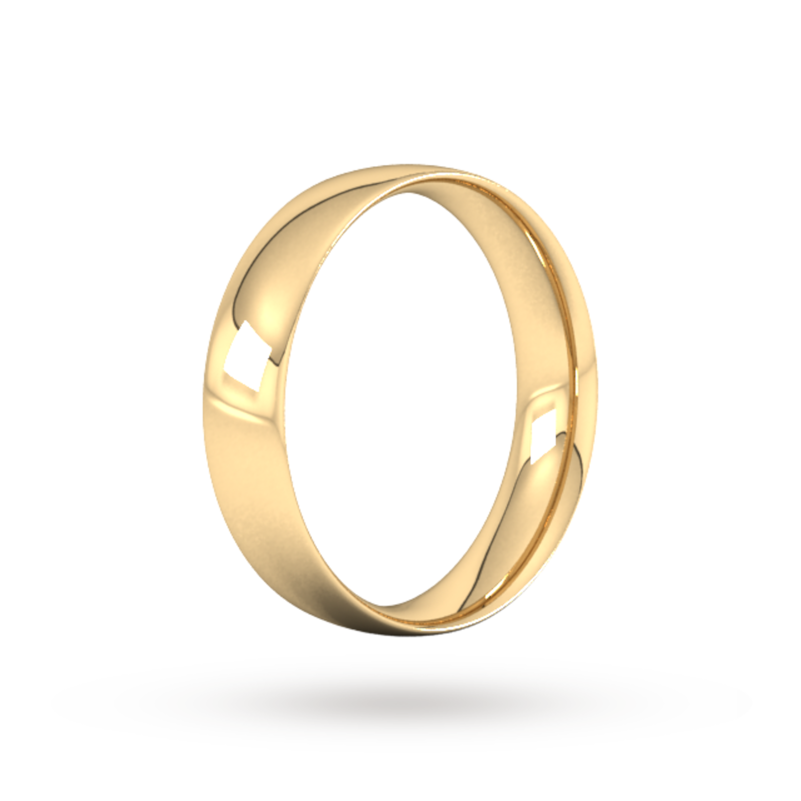 Goldsmiths 5mm Traditional Court Standard Wedding Ring In 9 Carat Yellow Gold Ring Size S.5