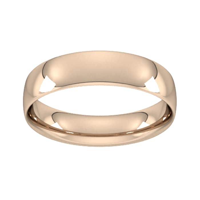 Goldsmiths 5mm Traditional Court Standard Wedding Ring In 9 Carat Rose Gold - Ring Size Q