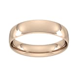 Goldsmiths 5mm Traditional Court Standard Wedding Ring In 9 Carat Rose Gold