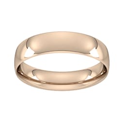 08308597 - 5mm Traditional Court Standard Wedding Ring In 9 Carat Rose Gold