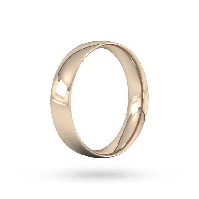 Goldsmiths 5mm Traditional Court Standard Wedding Ring In 9 Carat Rose Gold - Ring Size Q