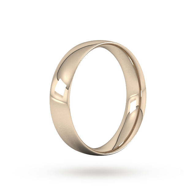 Goldsmiths 5mm Traditional Court Standard Wedding Ring In 9 Carat Rose Gold